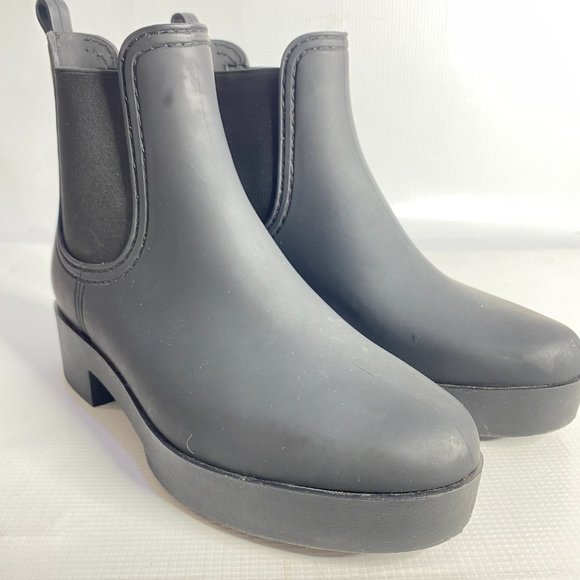 Jeffrey Campbell Women's Black Ankle Rainboots - Picture 3 of 10